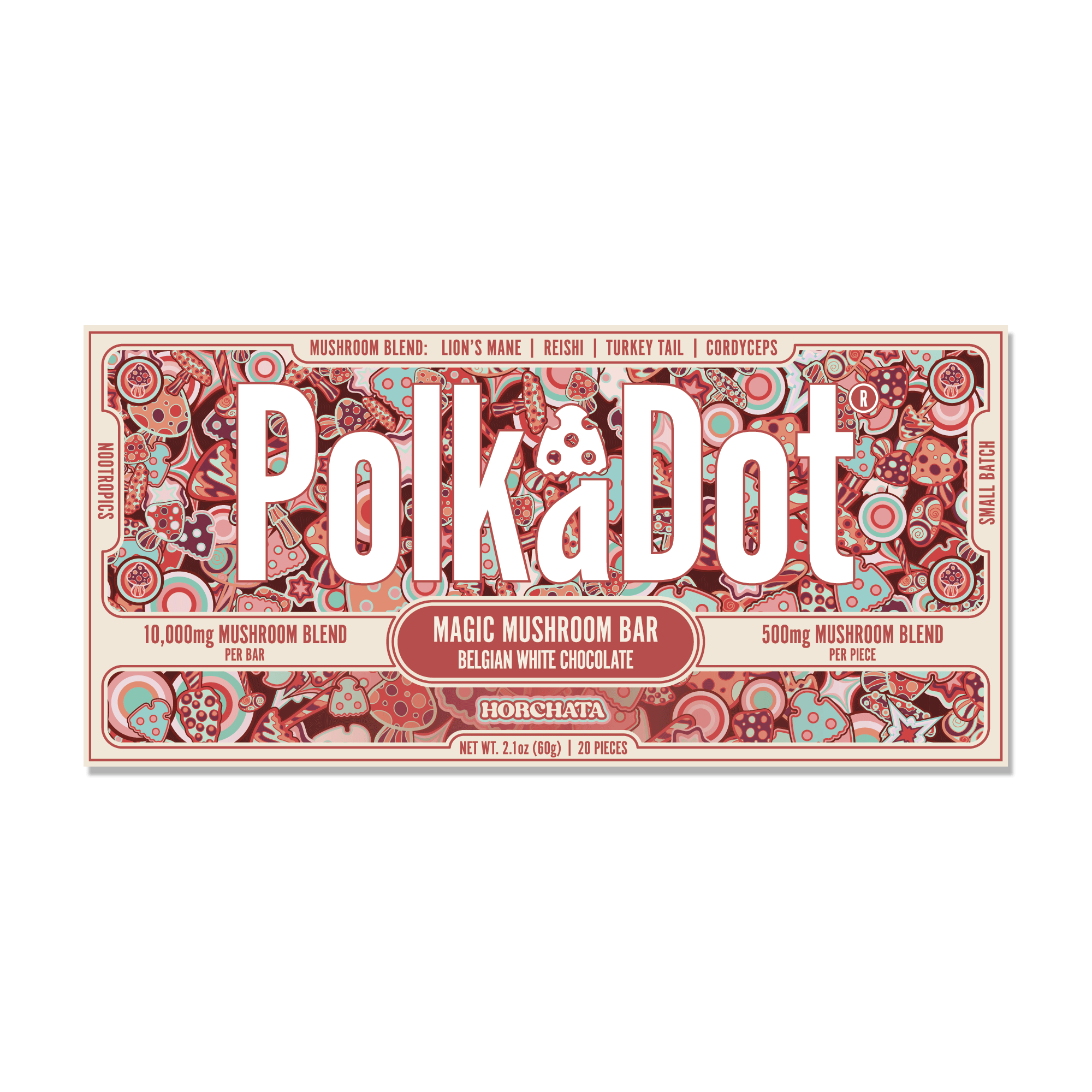 Horchata Chocolate Bar — organic functional mushroom chocolate bar | PolkaDot™