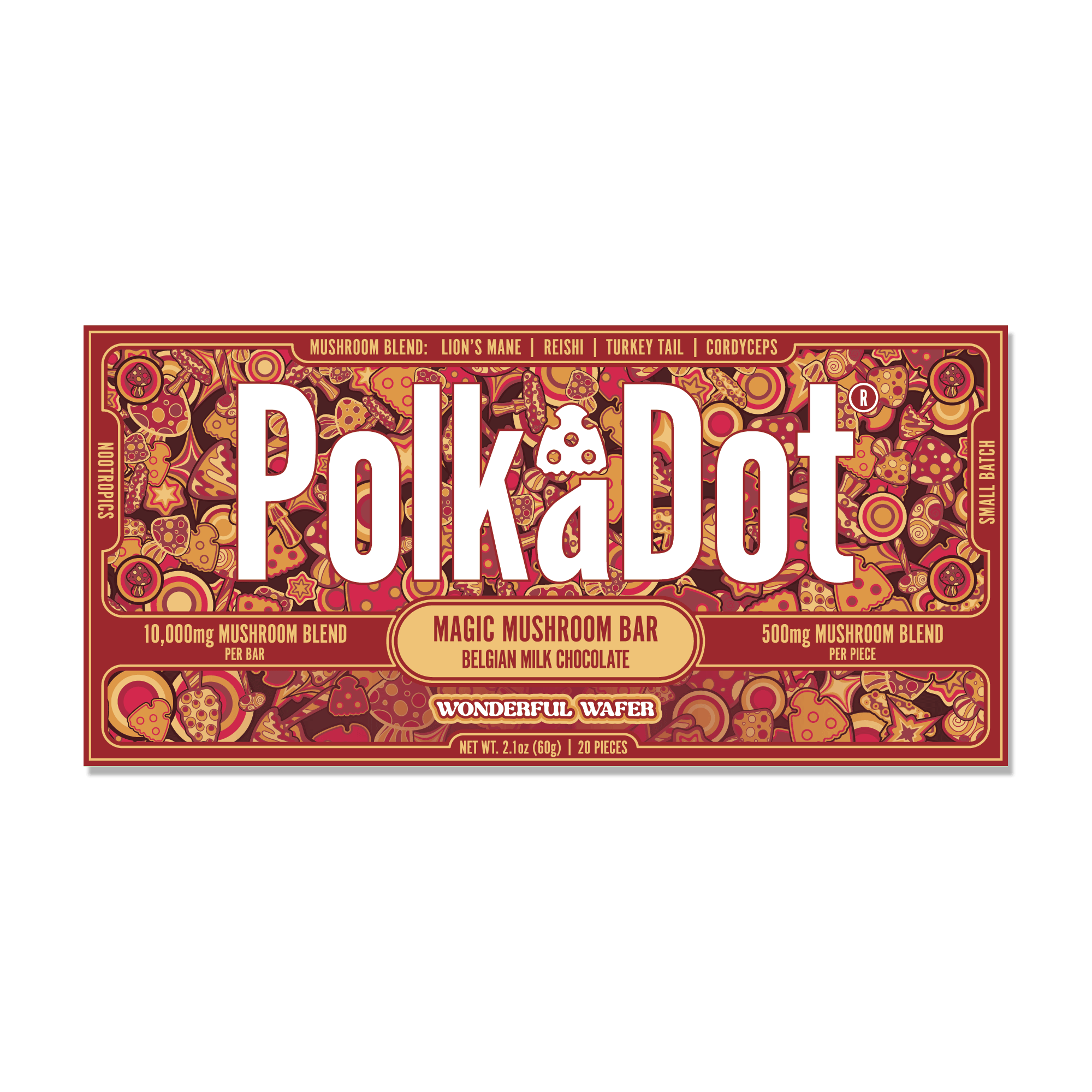 Wonderful Wafer Chocolate Bar — organic functional mushroom chocolate bar | PolkaDot™